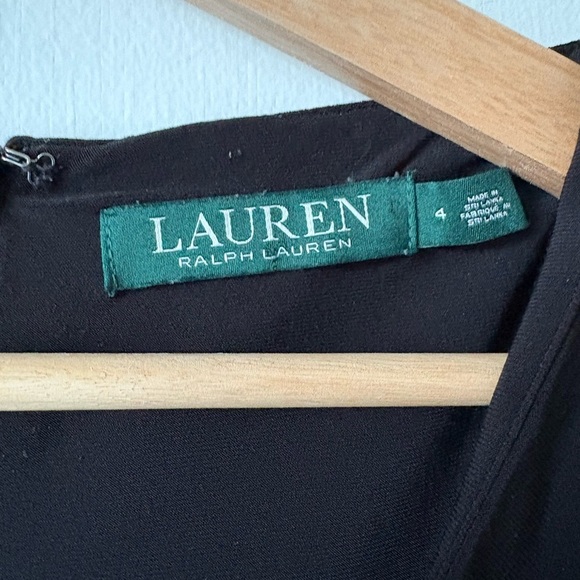 Lauren Ralph Lauren Black Sleeveless V-Neck Jumpsuit | Size 4 - Picture 4 of 8